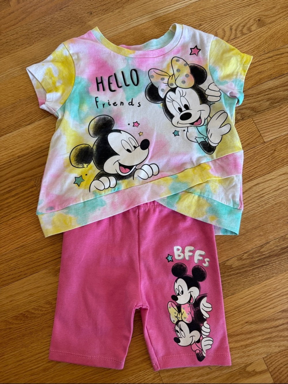 Disney Girls' Tie-Dye Minnie & Mickey Set
